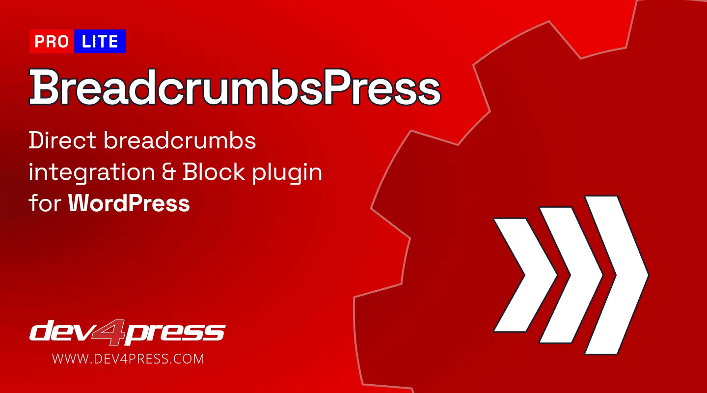 BreadcrumbsPress: Direct breadcrumbs integration & Block plugin for WordPress