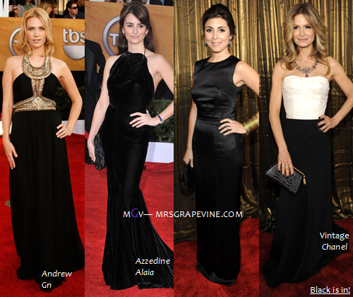 01 sag style trend black 2009 Screen Actors Guild Awards