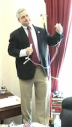 Rep. Patrick McHenry (R-NC) playing a Nintendo Wii in his office BERJAYA