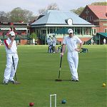 Davidson sophomores David Orsbon (l) and Douglas Clark-Brown on their way to winning the 2007 USCA Collegiate Golf Croquet National Championship, held at the Merion Cricket Club in Haverford, PA BERJAYA