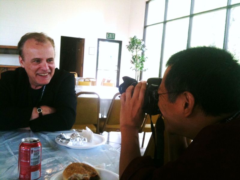 Dzogchen rinpoche taking my picture