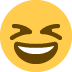 Smiling face with open mouth and tightly-closed eyes 😆