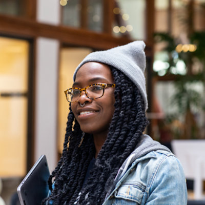 A person smiling