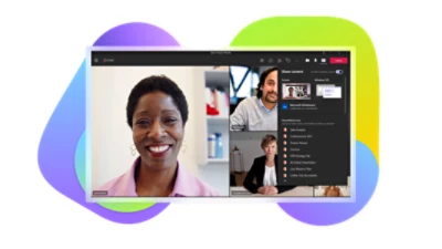 The Share Content screen on a Teams video call showing the options you have to change the experience