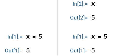 x = 5 calculations x = 5 calculations