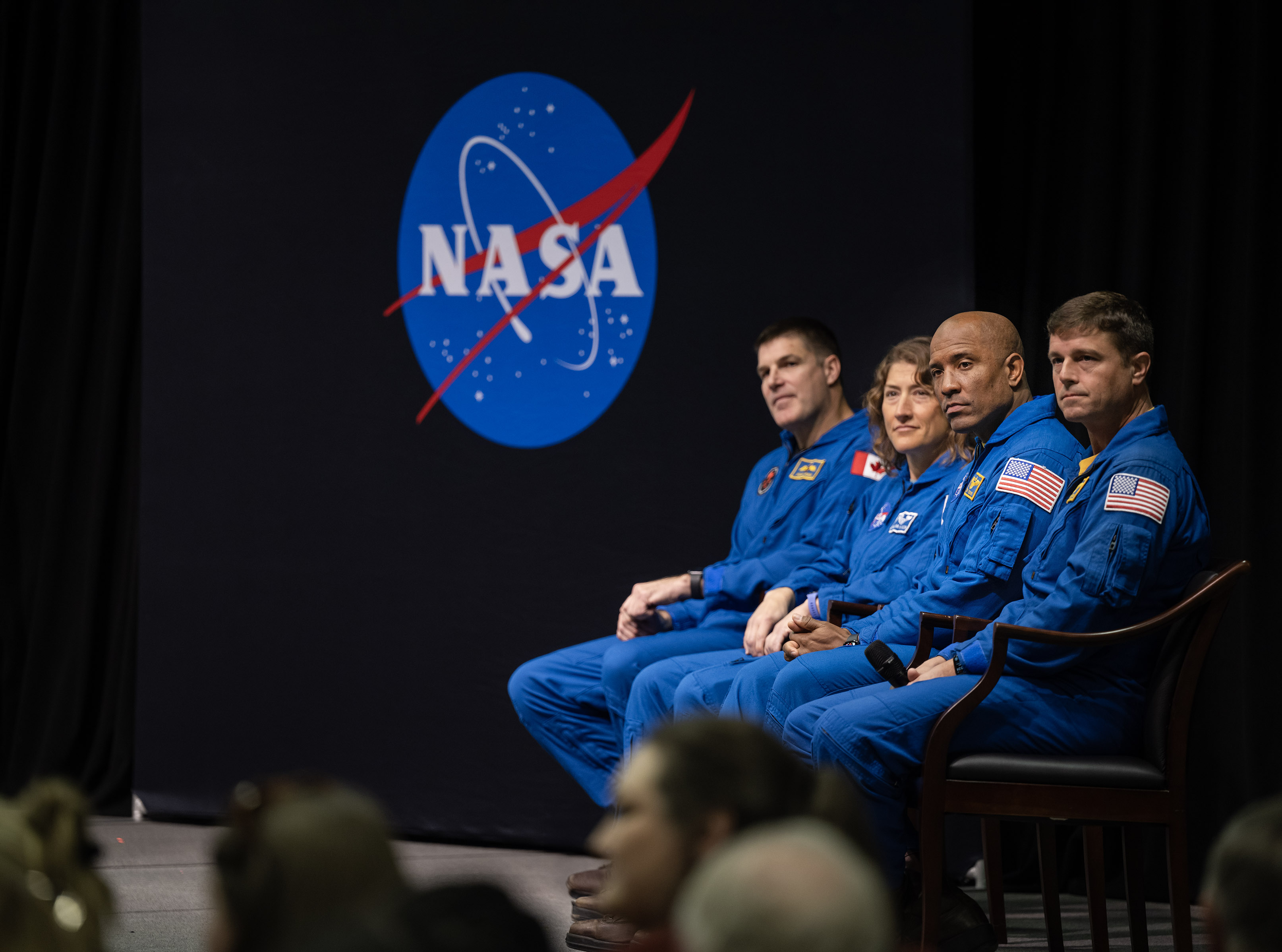 Artemis II Astronauts Victor Glover, Reid Wiseman, Christina Koch, and Jeremy Hansen visit Marshall Space Flight Center in Huntsville, AL on Nov. 27