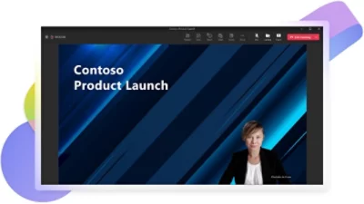 A presentation being given with Presenter mode on