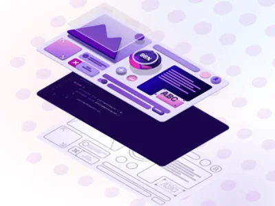 Une image d’un écran d’ordinateur avec un fond violet