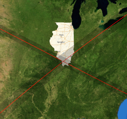 Eclipse paths crossing Eclipse paths crossing