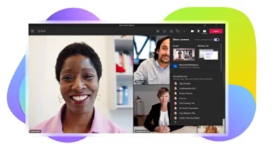 A desktop display of a user looking at the Share Content window in a Teams call