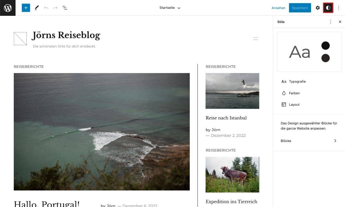 Block Editor Stile