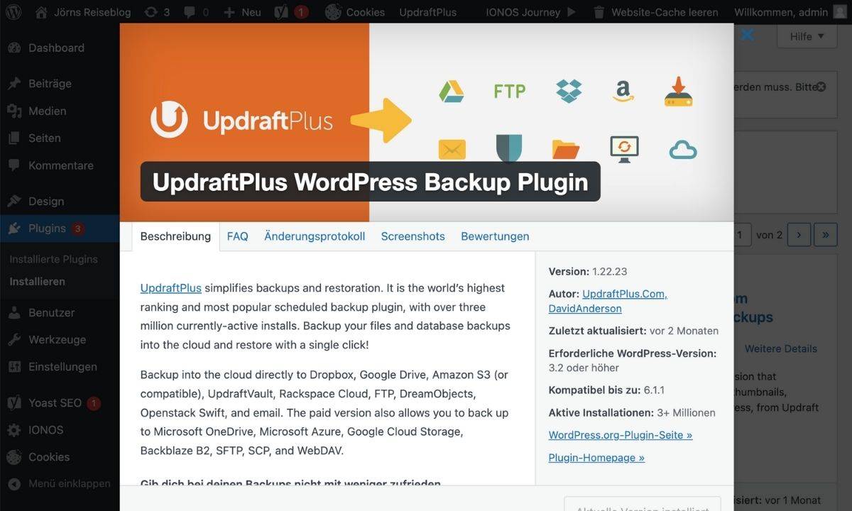 Plugins UpdraftPlus