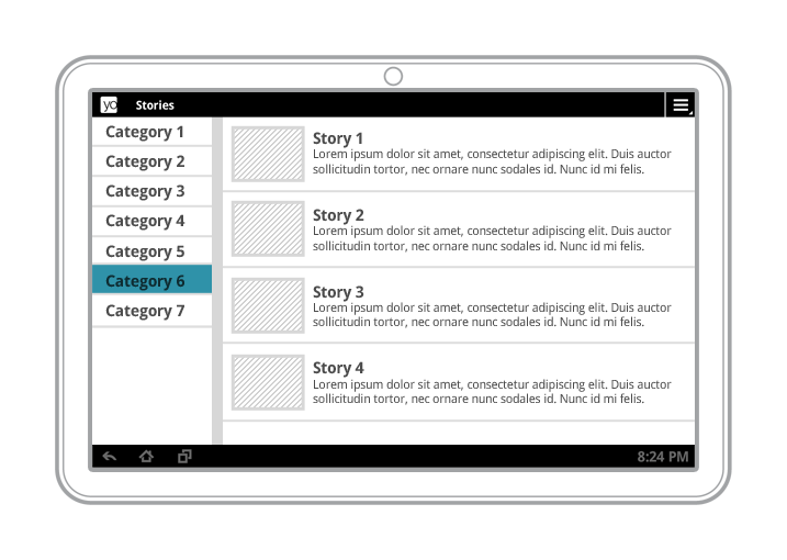 Multi-pane layouts in landscape offer better a visual balance while offering more utility and legibility