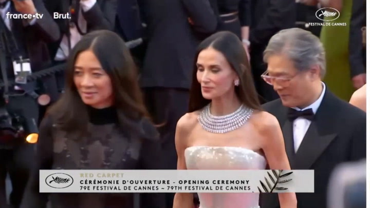 Demi Moore turns heads on red carpet as she steps out at Cannes