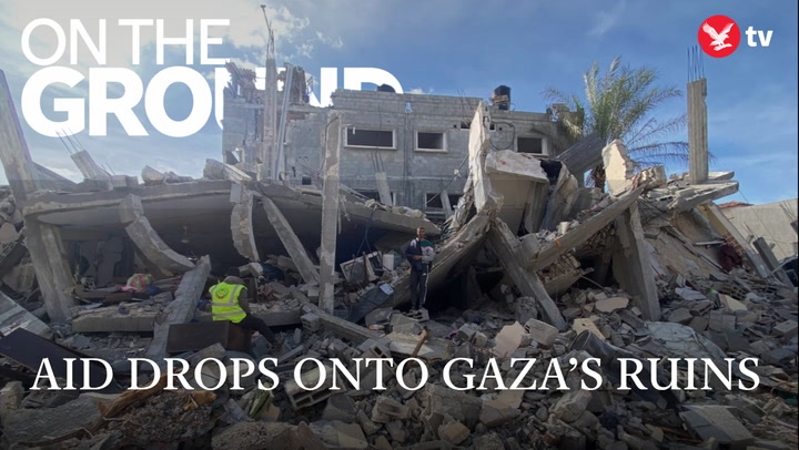 Inside the aid drops onto Gaza’s torched ruins