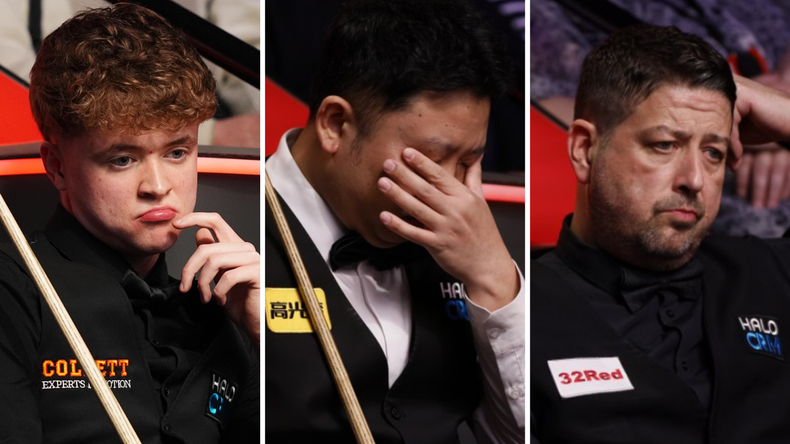 Stan Moody (left), Zhang Anda (centre) and Matthew Stevens