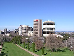 Melbourne St. Kilda Rd. & Bay View from Top of War Memorial