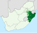 Izifundazwe zaseNingizimu Afrika la sikhulunywa isiZulu khona.