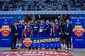 Celebració del campionat de FC Barcelona Bàsquet a la Lliga catalana de bàsquet masculina 2024-2025 (25è títol)