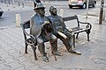 Le statue di Petko e di Penčo Slavejkovi in piazza Slavjkov.