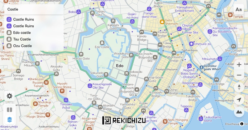 Rekichizu - Example map view