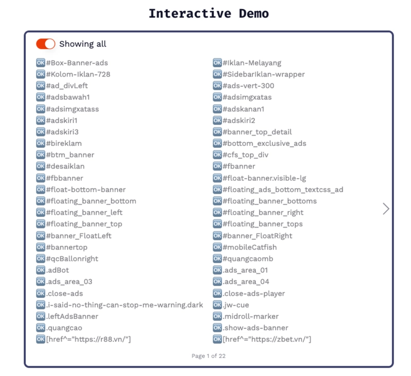 Interactive demo