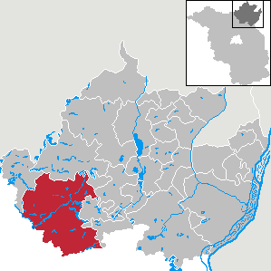 Poziția localității Templin