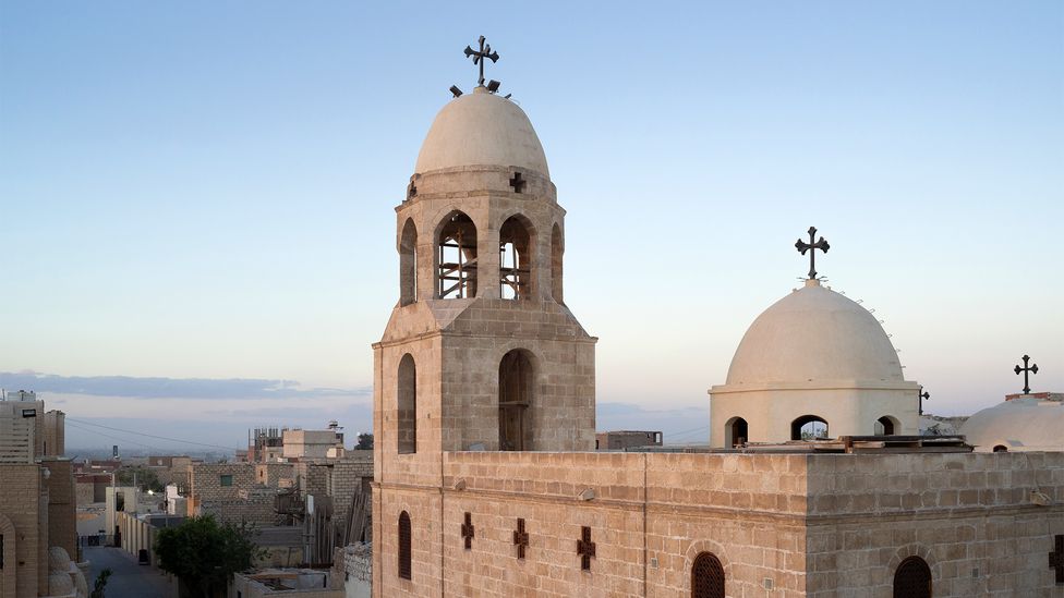 The newly restored exterior of the Church of the Virgin Mary Jabal al-Tayr (Credit: Anthon Jackson)