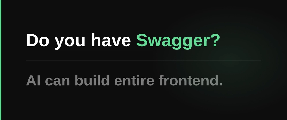 Cover image for [Nestia] Do you have Swagger? AI can build your entire frontend. Swagger is the best context and harness.