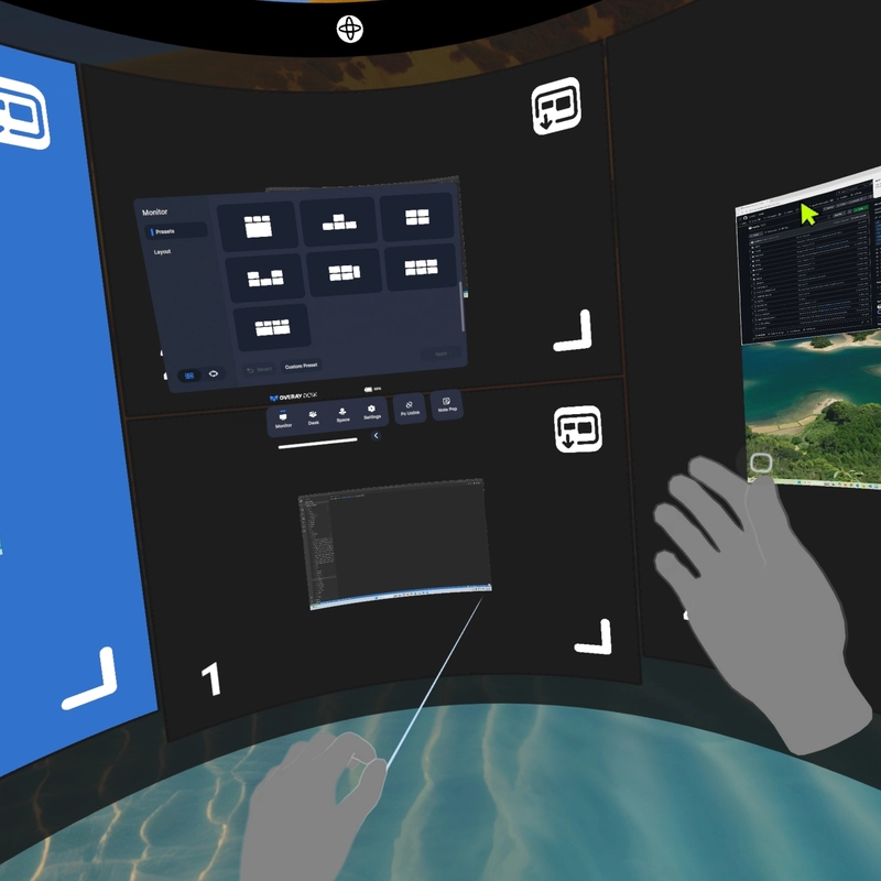 Overay screen configuration controls